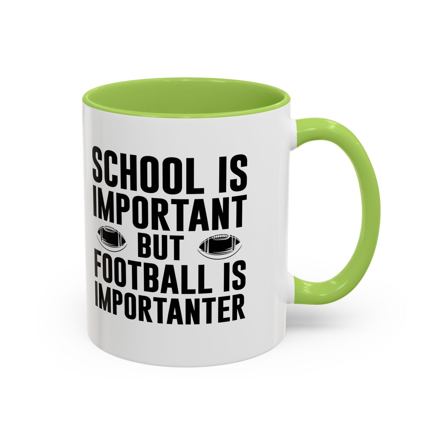 Football Lineman Coffee Mug "School Is Important, Football Is Importanter"