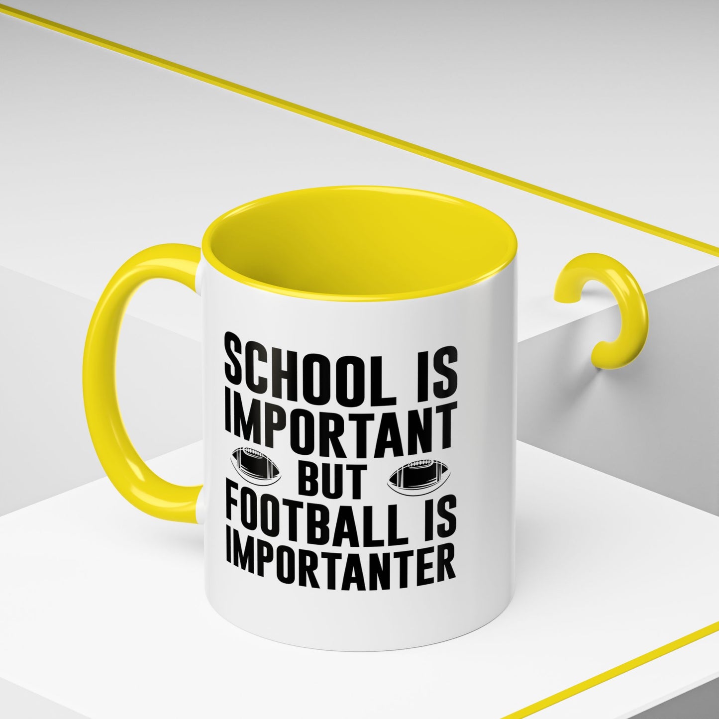 Football Lineman Coffee Mug "School Is Important, Football Is Importanter"