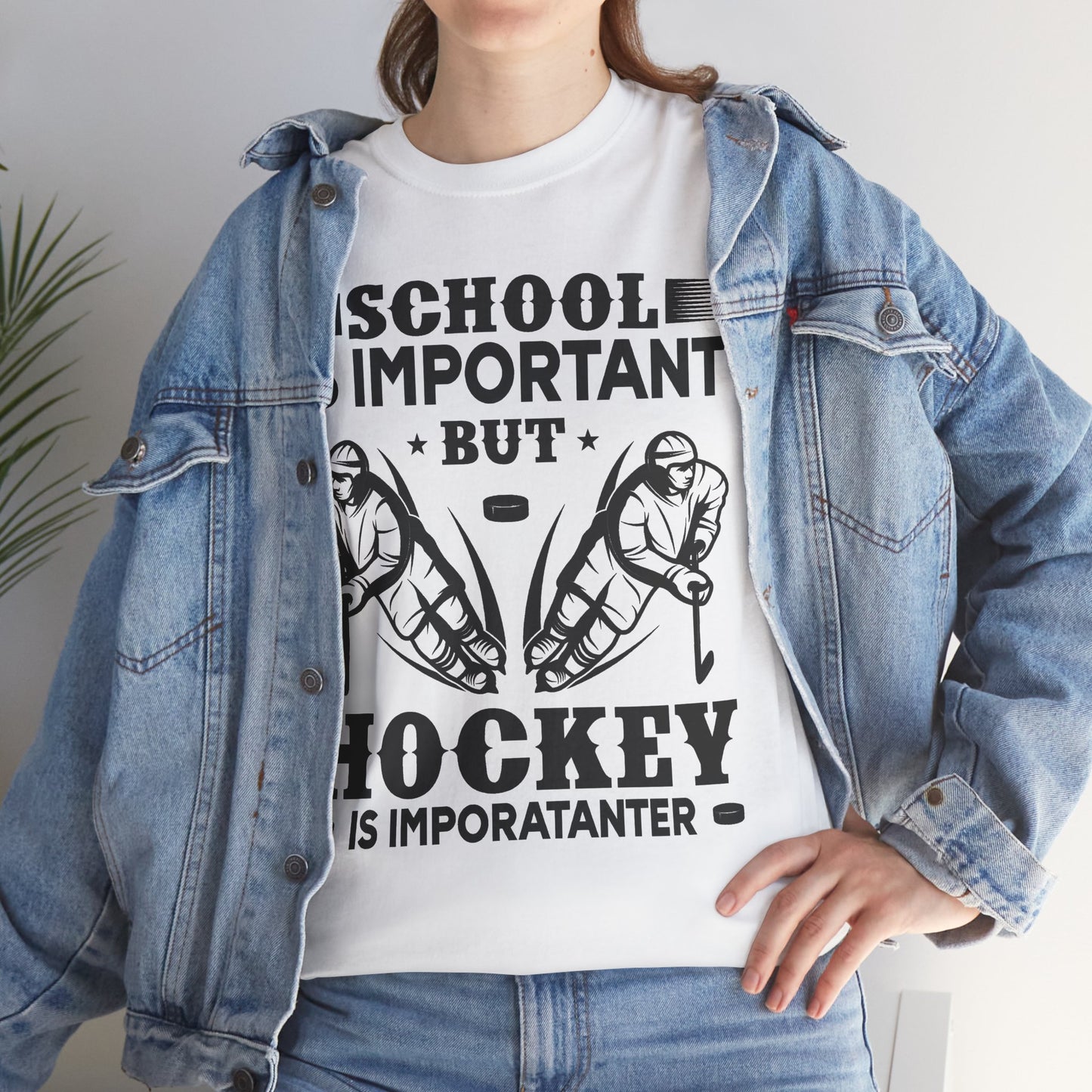 Hockey Boy T-Shirt "School Is Important, Hockey Is Importanter"