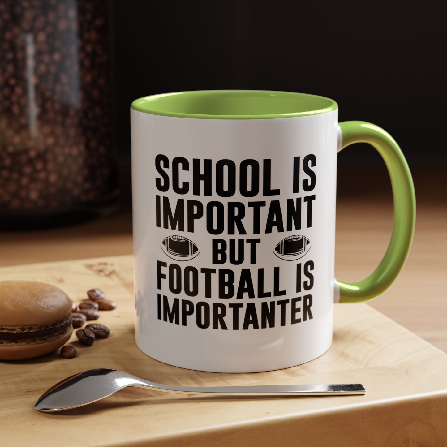 Football Lineman Coffee Mug "School Is Important, Football Is Importanter"
